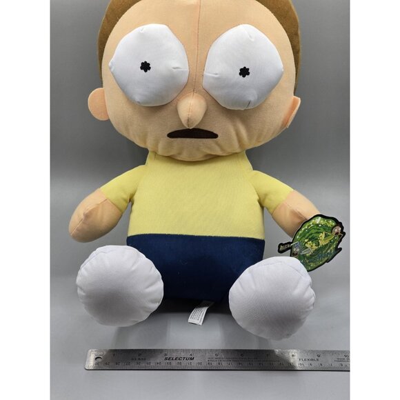 Large 15" Rick and Morty Adult Swim Morty Plush Original Toy Factory With Tag - Picture 5 of 8